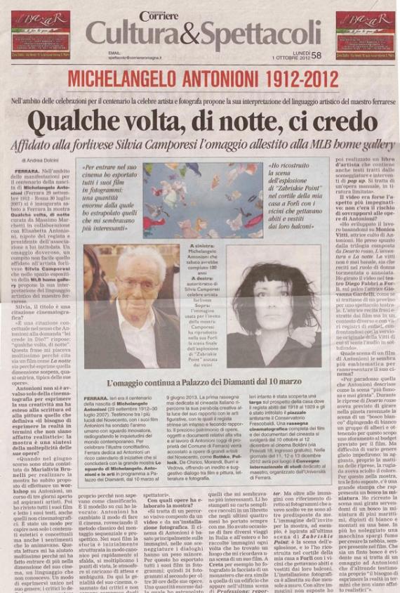 Corriere di Romagna, 1 ottobre 2012